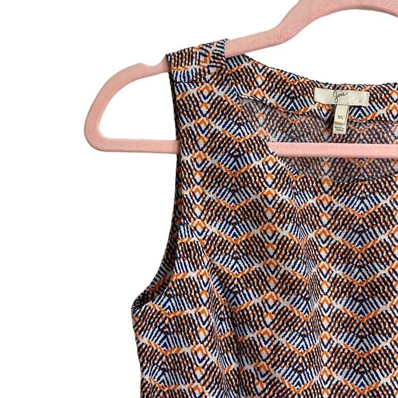 Joie Meriel Linen and Silk Chevron Print Sleeveless Dress - Picture 5 of 7